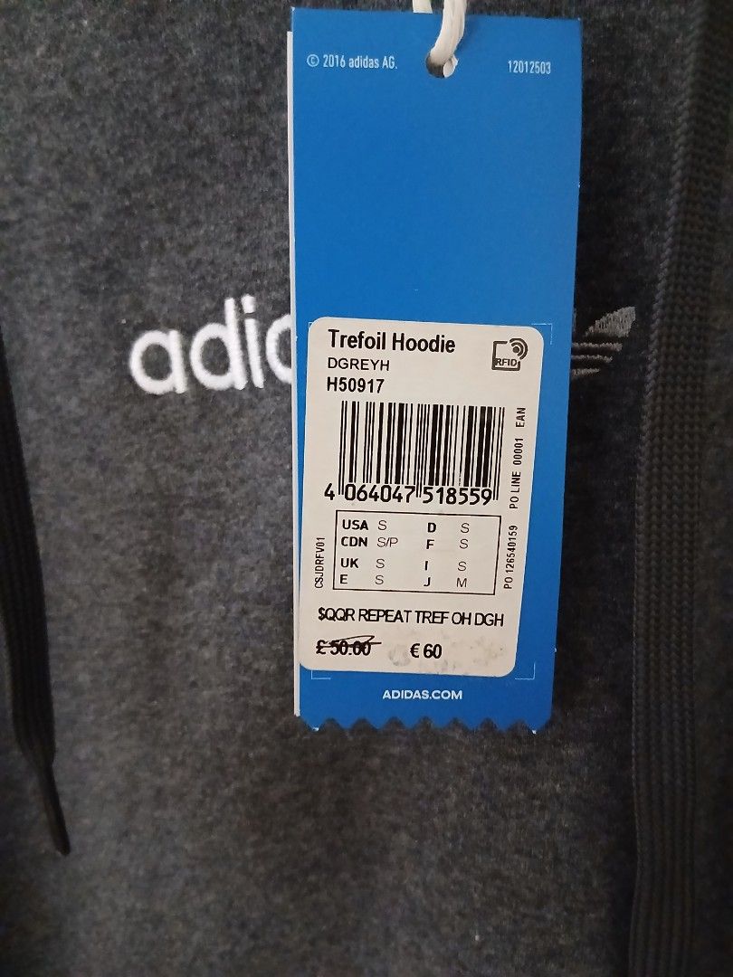 Adidas Hoodie with Tag (Category: Hoodies) located in Balanga. Submitted by bdd__ (Listing ID 1426514624, Image 3). Description: Brand new, old stock Comes with tags.