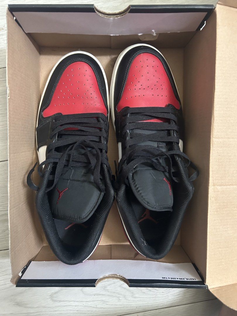 Air Jordan 1 Low - White/Black/Varsity Red (Category: Sneakers) located in Marikina City. Submitted by tharyl1824 (Listing ID 1426438507, Image 2). Description: original jordan shoes rfs:decluterring .