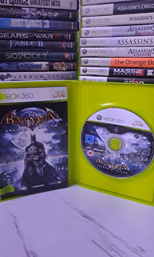 Batman: Arkham Asylum - Xbox 360 (Category: Xbox) located in Muntinlupa City. Submitted by echo.066 (Listing ID 1426536234, Image 2). Description: FOR SALE XBOX 360 CD GAME 700 PHP BATMAN ARKHAM ASYLUM NTSC-J MINT CONDITION AVAILABLE FOR DELIVERY VIA LALAMOVE AVAILABLE FOR SHIPPING VIA J&T EXPRESS MODE OF PAYMENT : BANK / GCASH / MAYA MUNTINLUPA CITY LOCATION .