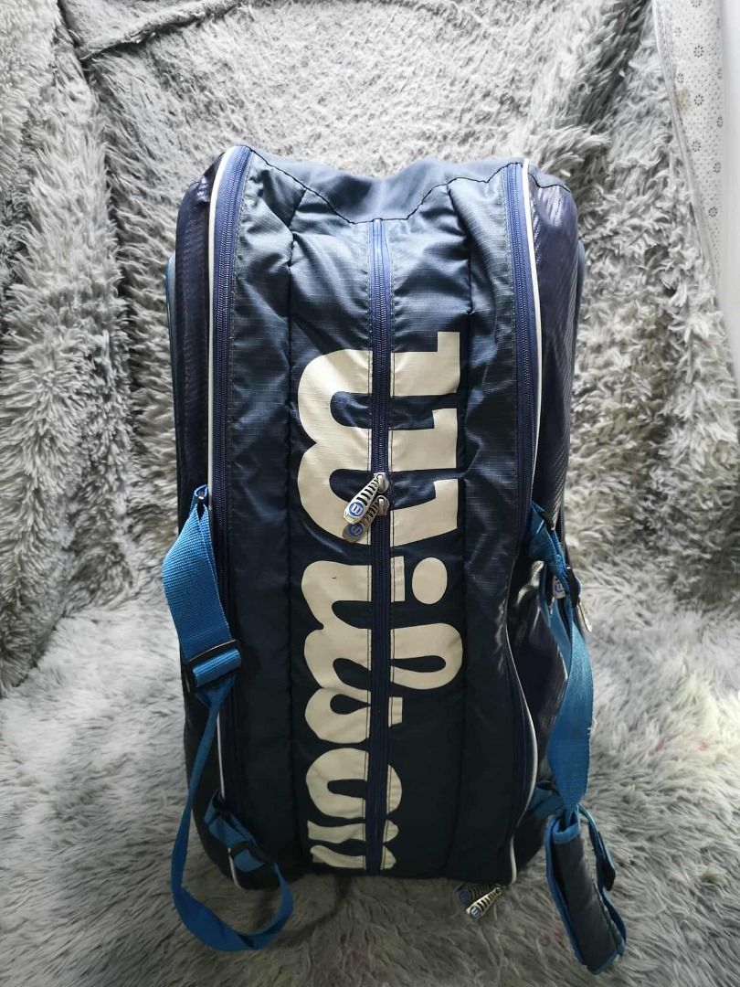 Blue Tennis Backpack Bag (Category: Other Sports Equipment and Supplies) located in Santa Cruz. Submitted by jmy_surplus.2 (Listing ID 1426464720, Image 1). Description: Size ; L - 18 W - 24 Color ; Blue Type ; Backpack bag Brand ; No brand Material ; Nylon Style ; Blue Tennis Backpack bag LR 143 JMY 5 Batch #193.