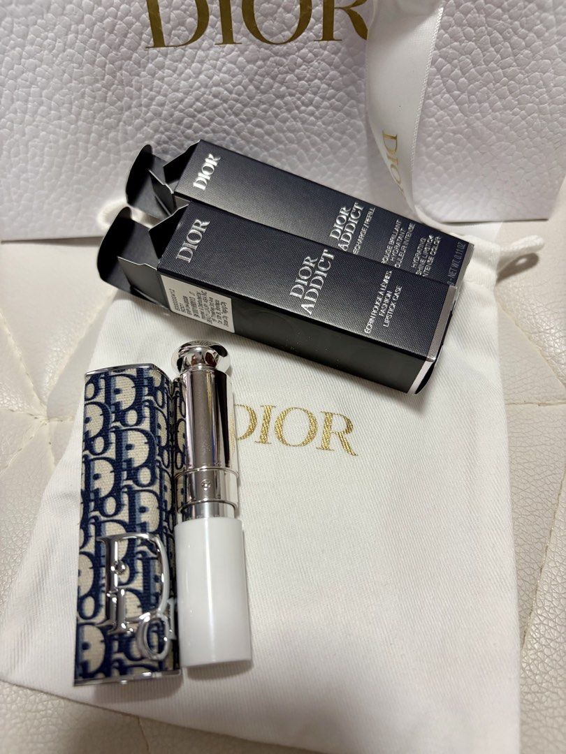BNEW: Dior Addict Lipstick Refill & Oblique Case (Category: Makeup) located in Rizal. Submitted by just.gv (Listing ID 1426407054, Image 2). Description: BRAND NEW, NEVER BEEN SWATCHED, COMPLETE PACKAGING *repriced to consider the price of the set + all inclusions :) Lipstick shade: 422 Rose Des Vents Comes with original packaging including pouch and paper bag RFS: decluttering makeup Buyer to shoulder shipping from Cainta Rizal or BGC (set sched
