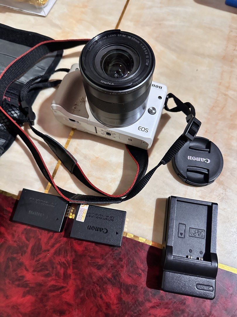 Canon EOS M3 Mirrorless Camera with Lens (Category: Cameras) located in General Trias. Submitted by treasuresbyp (Listing ID 1426427563, Image 2). Description: Loc: Cavite Inclusion: lahat ng nasa picture Minimal issue see pics.