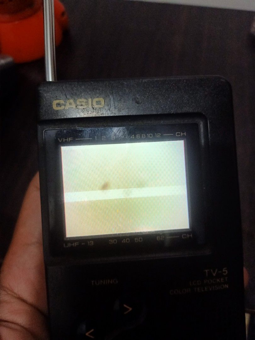 Casio pocket tv (Category: TV) located in Las Pinas. Submitted by the_recycle_shop (Listing ID 1426551833, Image 2). Description: Power ok No clear display Sounds ok.