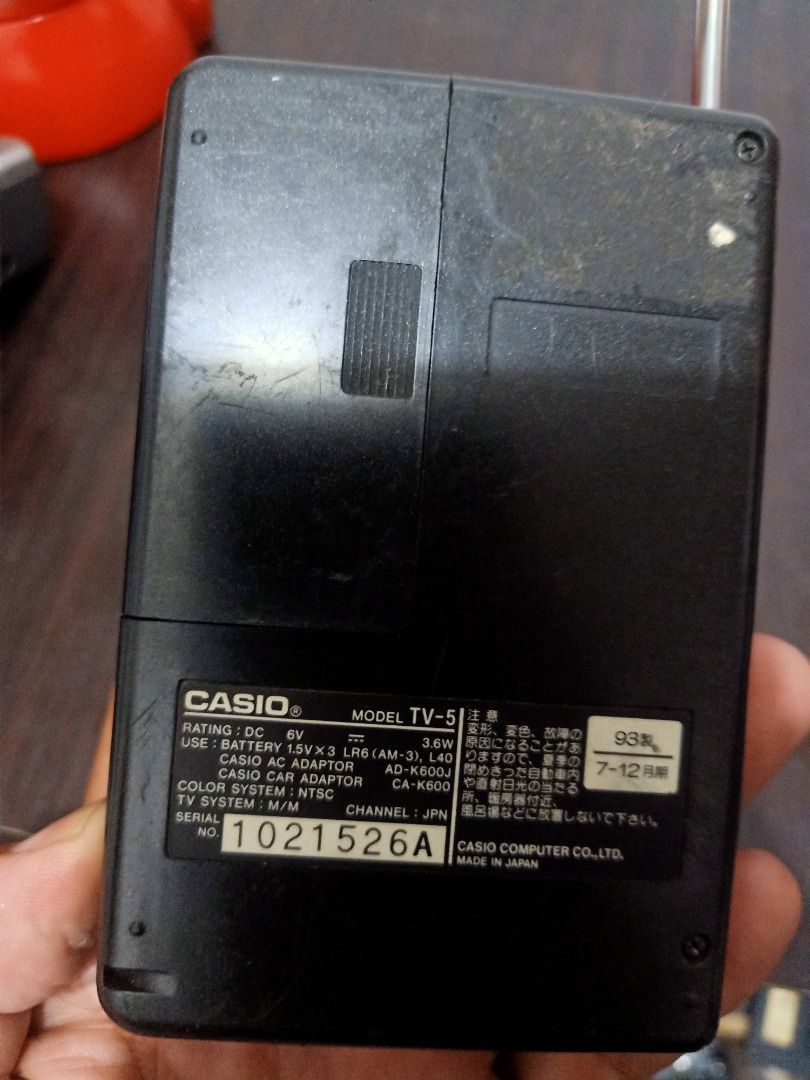 Casio pocket tv (Category: TV) located in Las Pinas. Submitted by the_recycle_shop (Listing ID 1426551833, Image 3). Description: Power ok No clear display Sounds ok.