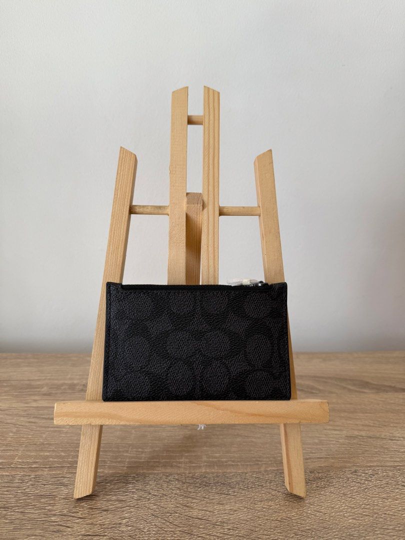 Coach Zip Card Case in Charcoal Black (Category: Luxury Bags & Wallets) located in Manila. Submitted by ritzkenzo_olshop06 (Listing ID 1426548582, Image 1). Description: Onhand Antipolo source from Canada guaranteed ORIGINAL 💯.