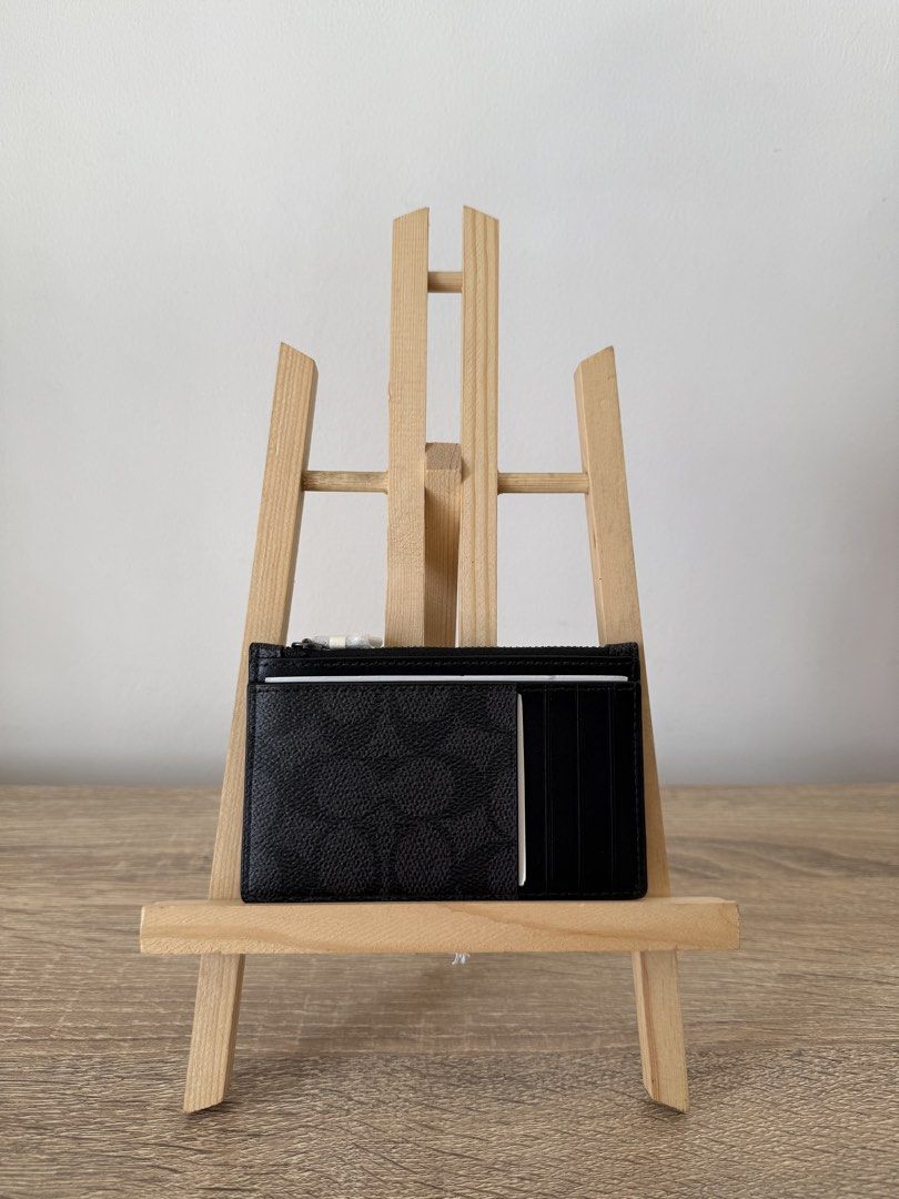 Coach Zip Card Case in Charcoal Black (Category: Luxury Bags & Wallets) located in Manila. Submitted by ritzkenzo_olshop06 (Listing ID 1426548582, Image 2). Description: Onhand Antipolo source from Canada guaranteed ORIGINAL 💯.