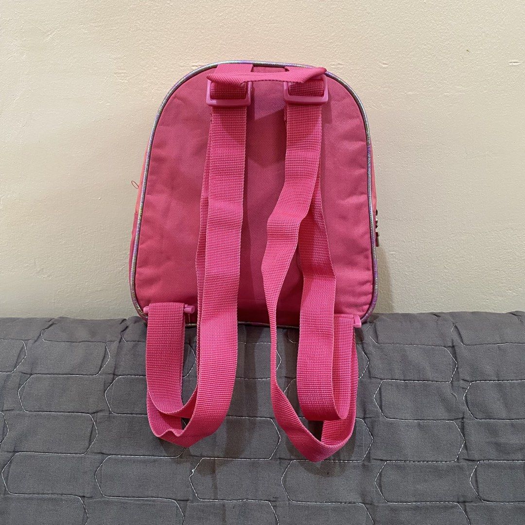 Cute Kids Small Backpack - Graffi brand (Category: Other Babies Going Out Needs) located in Imus. Submitted by shopfromlilo (Listing ID 1426508193, Image 2). Description: Well-used. Please manage expectations. Needs washing. Imus Cavite location. Lalamove or J&T. #kidsbag #kidsbackpack #graffibag #kidspinkbag.