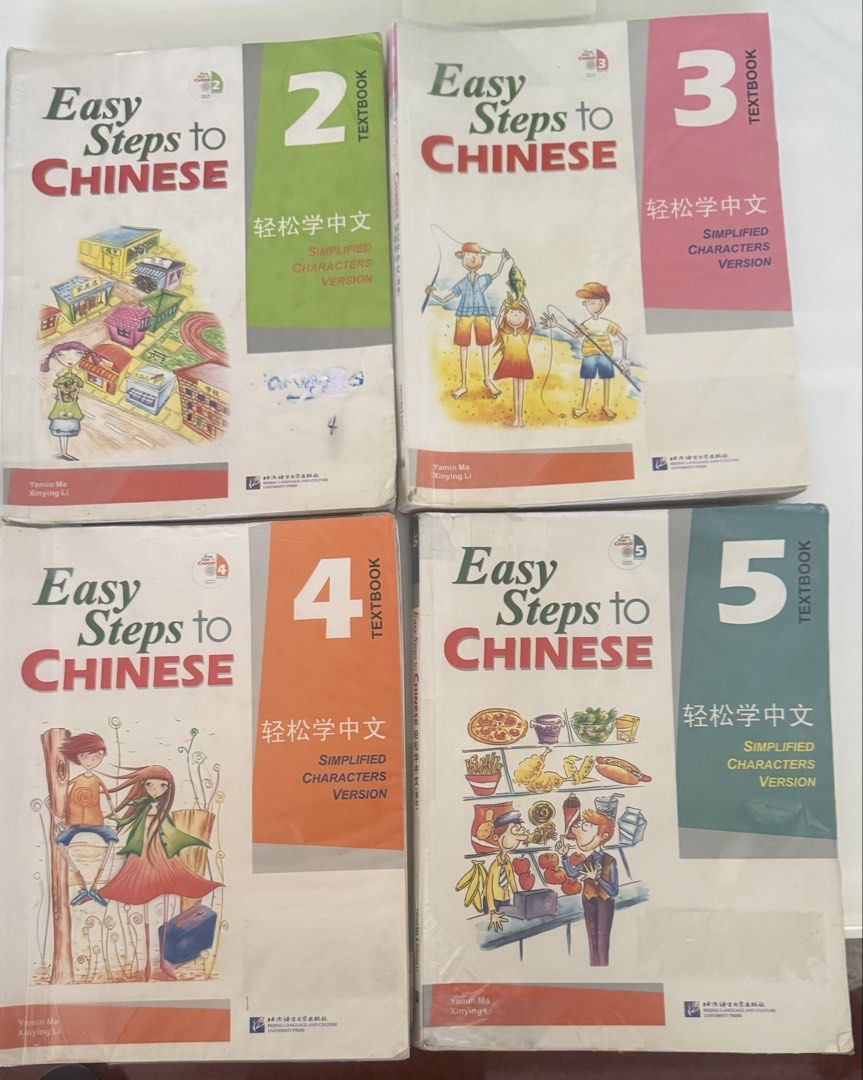 Easy Steps to Chinese Textbook 2, 3, 4, and 5 (Category: Textbooks) located in Manila. Submitted by pingo8888 (Listing ID 1426445854, Image 1). Description: Easy Steps to Chinese Textbook 2, 3, 4, and 5 [Book Condition] ⚫️ With plastic ⚫️ With writings ⚫️ Heavily used condition Selling for 100 Php each 🛵 Courier delivery only - J&T, Grab, LBC, Lalamove. Delivery fee c/o buyer 💸 Mode of Payment - GCASH only 💬 PM for more details .