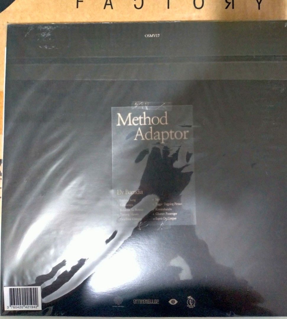 Ely Buendia Method Adaptor Vinyl Record (Category: Vinyls) located in San Pedro. Submitted by joseph.dejesus2682 (Listing ID 1426393488, Image 3). Description: For Sale: Ely Buendia Method Adaptor Album Vynyl-7500 (before)Sealed never tested ..Lets talk its Negotiable but the shipment fee is separated..Lets talk about the Reliable fast shipping service Youn want..located in San pedro laguna ..Possible meet up only for sure buyer Alabang festival 