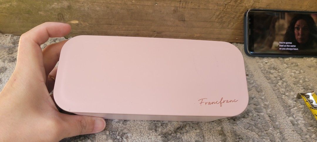 Francfranc Bento Box (Category: Food Organization & Storage) located in Sablan. Submitted by gongonshelley12 (Listing ID 1426443678, Image 1). Description: 👉👉120 ONLY👈👈 Francfranc item is a pink and cream colored bento box or food container EXCELLENT.