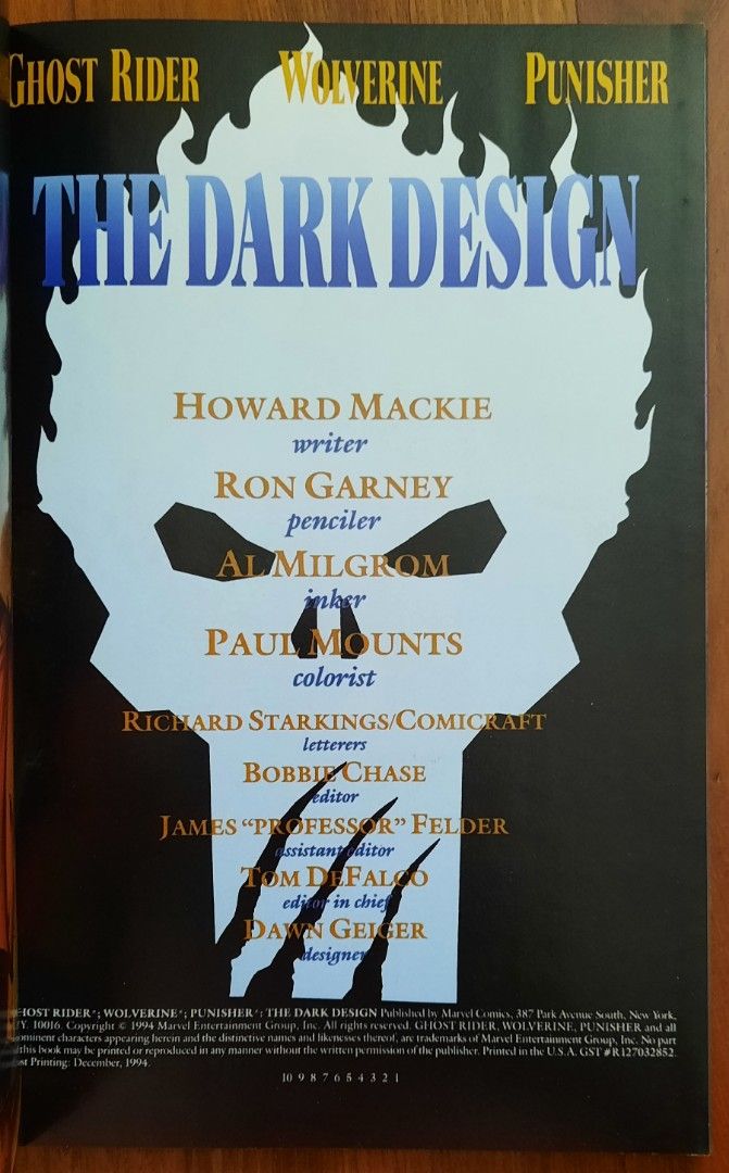 Ghost Rider / Wolverine / Punisher : The Dark Design (1994) one-shot ...