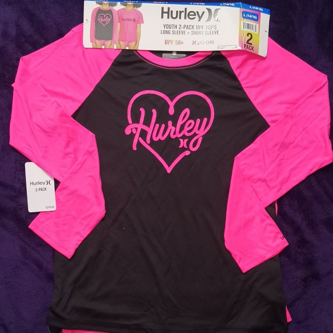 Hurley Youth 2-Pack UPF Tops (Category: Rash guard) located in Quezon City. Submitted by emti88 (Listing ID 1426455757, Image 2). Description: Hurley Youth 2-pack UPF Tops Rashguard Original and brand new Long sleeve and short sleeve UPF 50+ protection Labeled as for teens aged 14 to 16 but can fit up to Semi Medium (Women) Bought in the US.