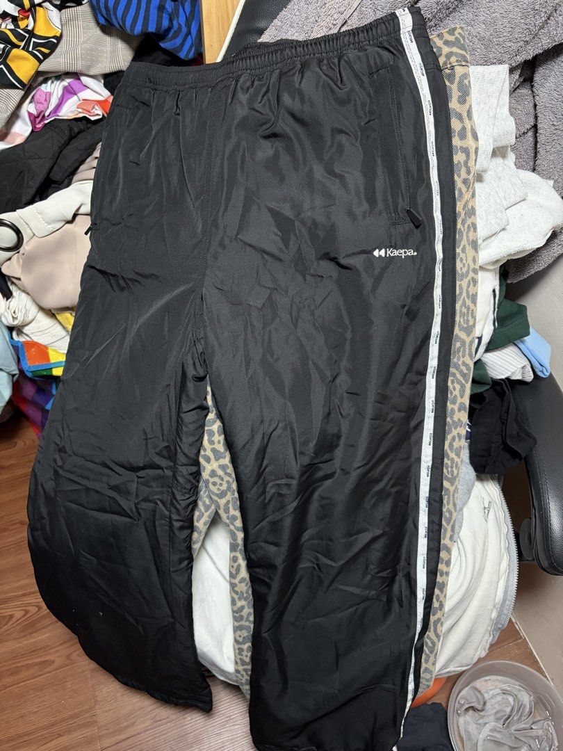 Kaepa Black Track Pants with White Stripe (Category: Other Bottoms) located in Manila. Submitted by xoffeee (Listing ID 1426416672, Image 1). Description: Kaepa. Track Pants. Black. size 27-32, 39 length. Stylish design. Durable material. Ready to wear..