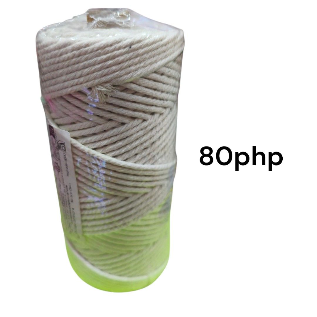 Macrame Rope (Category: Craft Supplies & Tools) located in Manila. Submitted by the.happy.haul.shop (Listing ID 1426453543, Image 1). Description: Macrame rope for various crafting projects. It is wrapped in plastic. The price is 80php..