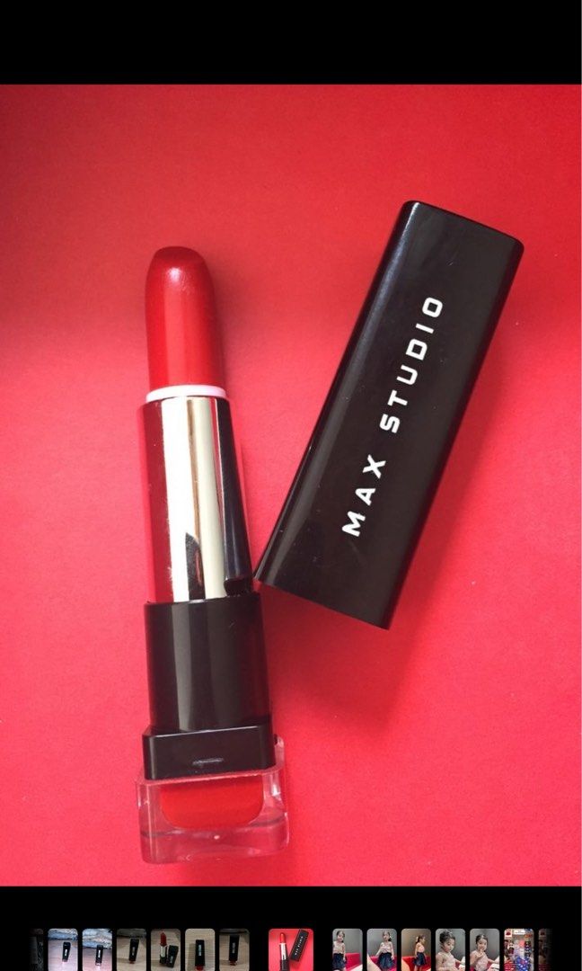 Max Studio Lipstick - Red (Category: Makeup) located in Manila. Submitted by jessalover91631 (Listing ID 1426509103, Image 1). Description: Max Studio Lipstick - Red Loc: sta Cruz Manila Selling price: ₱300.