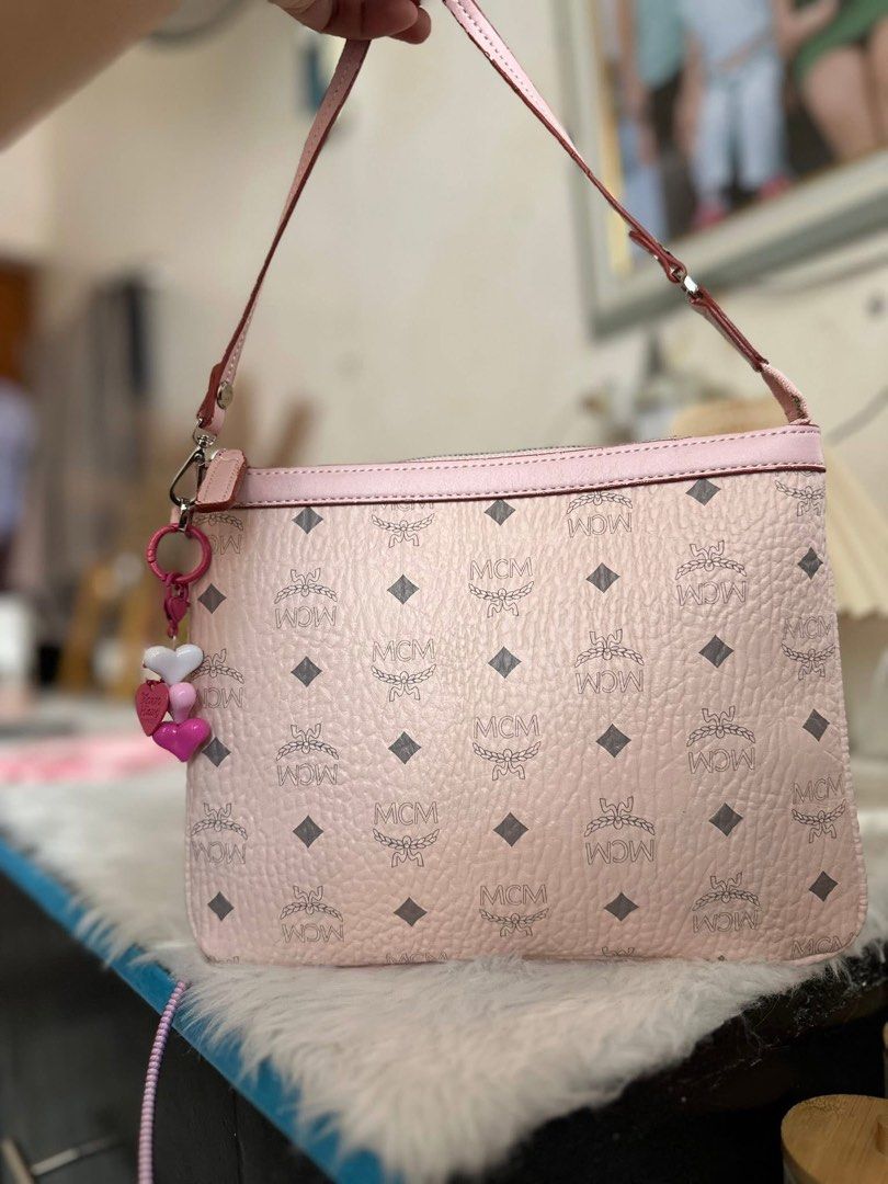 MCM Pink Shoulder Bag (Category: Luxury Bags & Wallets) located in Quezon City. Submitted by spikesforhope (Listing ID 1426551468, Image 1). Description: Pre loved bag.