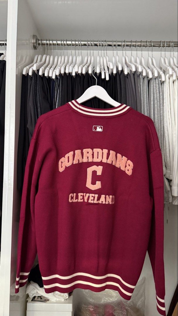 MLB Cleveland Guardians Cardigan (Category: Coats, Jackets and Outerwear) located in Quezon City. Submitted by geeyaay (Listing ID 1426470044, Image 2). Description: 🍃 Brand New 🍃 With Paperbag & Tag.