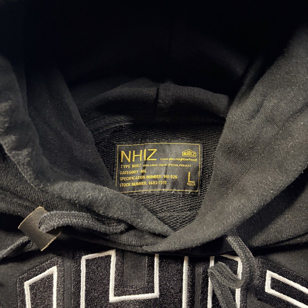 NHIZ (Neighborhood JP x Izzue HK) Pullover Embroidered Arch Logo Hoodie ...