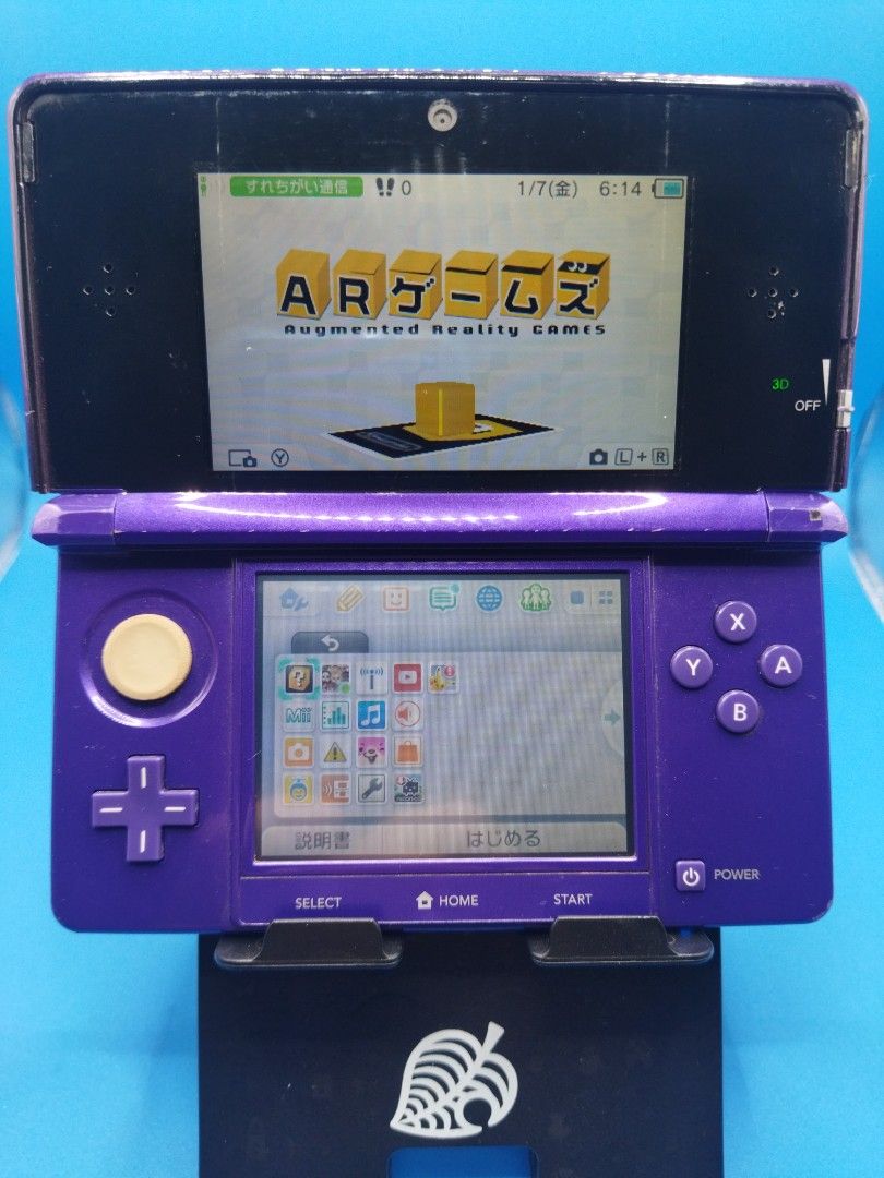 Nintendo 3DS violet Crystal Case with Charging Cable (Category: Nintendo) located in Mandaluyong City. Submitted by sykarla1 (Listing ID 1426447913, Image 2). Description: .3ds regular (jailbreak/cfw/downloadable game) No need to BUY expensive game cart Pwde k po mag request ng games, i will send list of games para makapili po kayu. . ♥️No issue kindly pm us to check the photo .. Crisp all button No hard press All buttons are working even the cam