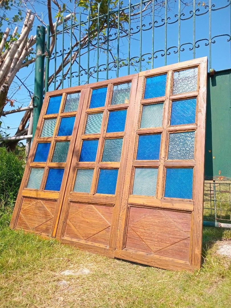 Old Molave French Type 3D Stain Glass Windows (Category: Other Home Decor) located in San Fernando. Submitted by josephtanjuaquio (Listing ID 1426452279, Image 3). Description: Old Molave French Type 3D Stain Glass Windows 19.5in x 52in per panel 12 panels available All exellent condition Intact frames Rare old molave wood (Restored) DM/PM for interested 📩 We ship nationwide Please like and share our Facebook page "Kalumaan Antiques Shop Atbp. "