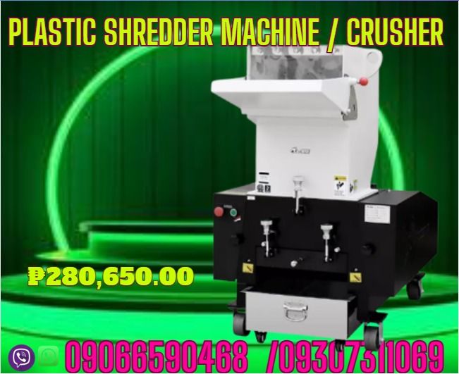Plastic Shredder machine / Crusher machine (Category: Looking For) located in Caloocan City. Submitted by chrisultim10753 (Listing ID 1426411889, Image 1). Description: ULTXC-GP300 Php280,650.00 Product Name : Plastic Crushing Machine Model : XC-GP300 Grinding chamber(mm) : 310*200 Power(HP/kw) : 7.5HP/5.5kw Remarks: 1. These machine are based on 220V 60Hz 3P Suitable for crushing and recycling PC/PVC/AVS/E/EPS/PU/ and other soft and hard materia