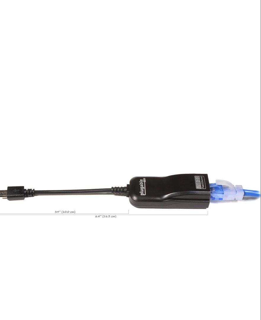 Plugable USB 2.0 to Ethernet Adapter (Category: Cables & Adaptors) located in Manila. Submitted by cheaponsales (Listing ID 1426462508, Image 3). Description: The Plugable USB 2.0 to 10/100 Network Adapter provides fast Ethernet connectivity via USB, features a compact external design, and is largely compatible thanks to the ASIX AX88772 chipset. Two LEDs monitor power and link activity. Support for this adapter is built into the Nintendo Wii and