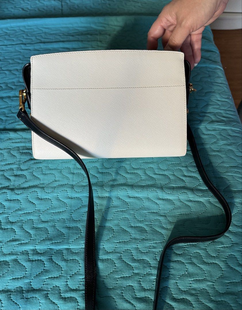 Prada Bandoleria Saffiano Camera Bag (Category: Luxury Bags & Wallets) located in Paranaque City. Submitted by notpapayas (Listing ID 1426487382, Image 2). Description: Brand New With dust bag and paper bag With card Atuhentic.