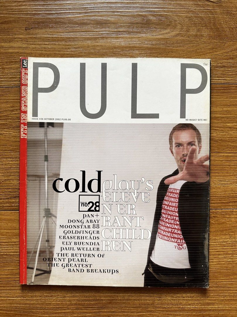 Pulp Magazine Issue 28 October 2002 (Category: Magazines) located in Paranaque City. Submitted by safedolphin.dc2bd2 (Listing ID 1426516553, Image 1). Description: - Pulp Magazine Issue 28 from October 2002. - Features articles on Cold Play, Eraserheads, Ely Buendia, and more. - Great addition if you are an E-heads and Coldplay fan - Kept with care, mag still looks good - From personal collection - WYSIWYG - Kindly manage your expectations MOP: G