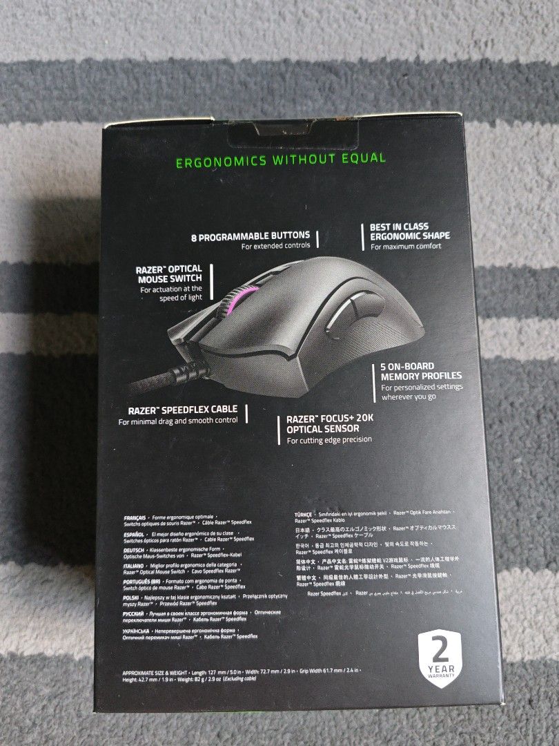 Razer DeathAdder V2 Ergonomic Wired Gaming Mouse454139163874447361
