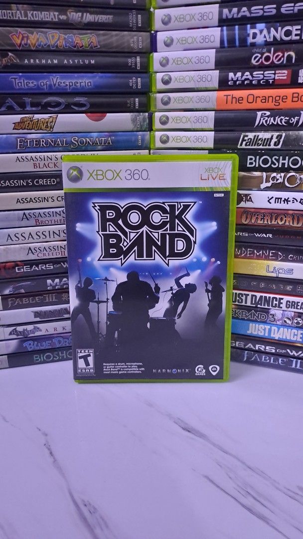 Rock Band - Xbox 360 (Category: Xbox) located in Muntinlupa City. Submitted by echo.066 (Listing ID 1426538371, Image 1). Description: FOR SALE XBOX 360 CD GAME 750 PHP ROCKBAND NTSC MINT CONDITION AVAILABLE FOR DELIVERY VIA LALAMOVE AVAILABLE FOR SHIPPING VIA J&T EXPRESS MODE OF PAYMENT : BANK / GCASH / MAYA MUNTINLUPA CITY LOCATION.