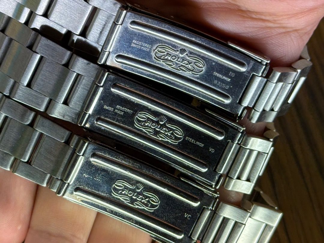 Rolex 93150 Diver Bracelet with 580 ends (5512 5513 1680 1665 14060) （分類：手錶）位於 Hong Kong。 由 jy_watchfans2 提交（商品編號 1426511067，圖片 2）。簡介： 全原裝Rolex潛水帶，分別有I/VD/VC扣，對應1984/1979/1978年份，合適搵對期帶玩家，狀態好，價錢為一條 Rolex 93150 Diver Bracelet with 580 ends (5512 5513 1680 14060) ###VD扣已賣,留意。