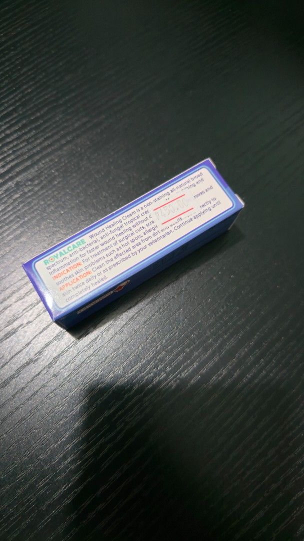 Royal Care Wound Healing Cream (Category: Health & Grooming) located in Rizal. Submitted by pepperanne21 (Listing ID 1426386853, Image 3). Description: never opened. see photo for expiration date.