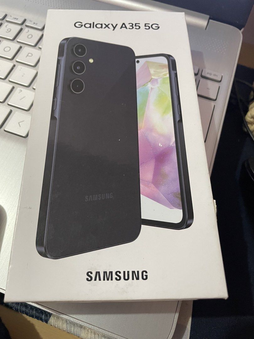 Samsung A35 5G with Galaxy Fit 3 (Category: Samsung) located in Makati City. Submitted by fatimaruelos (Listing ID 1426438991, Image 1). Description: Last Price na po with Cover Case Makati City / Laguna Message for other questions Lady own With Charger and Box.