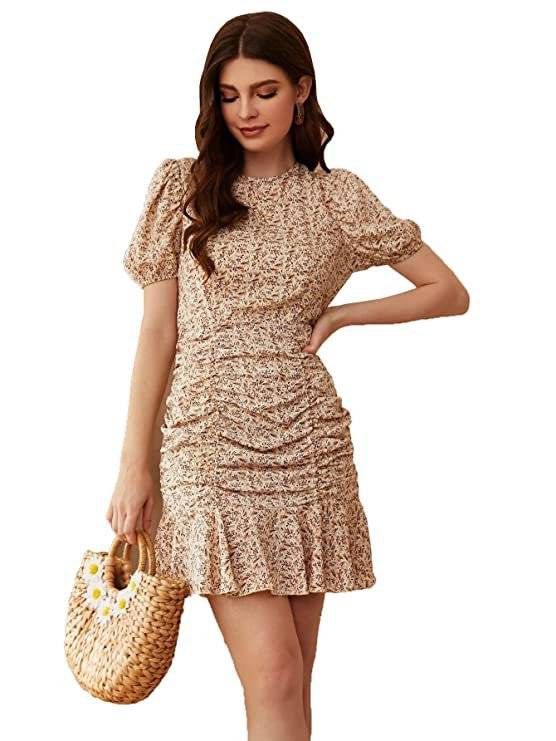 Shein Floral Ruched Dress (Category: Dresses) located in Manila. Submitted by kabi.declutters (Listing ID 1426461041, Image 3). Description: .