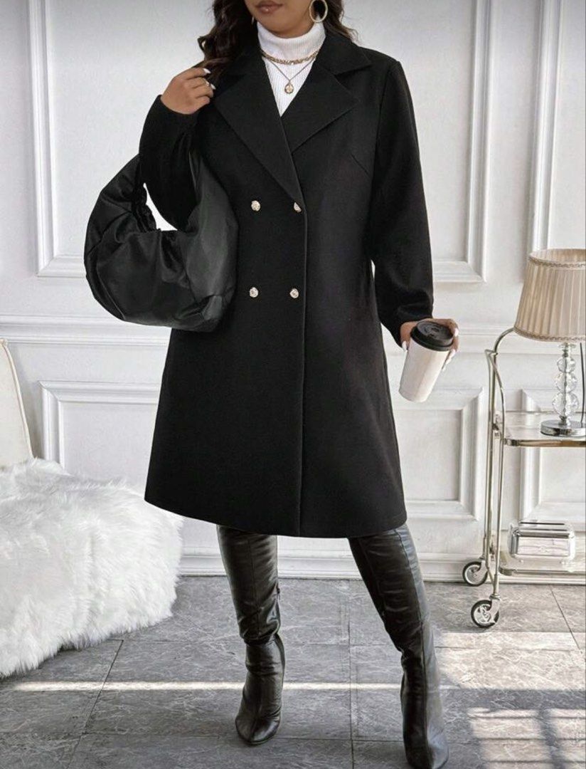 Shein Plus Size Long Sleeve Overcoat 3XL (Category: Coats, Jackets and Outerwear) located in Balanga. Submitted by gail13_ (Listing ID 1426497575, Image 2). Description: Perfect for chilly trips or stylish OOTDs! Only worn once during my Taiwan trip. Makapal and cozy, still in very well taken care of condition. 💰 Original price: ₱900 📌 Details • Size: 3XL (Plus Size) • Long sleeve overcoat • Double-breasted style • Thick / warm, perfect for col
