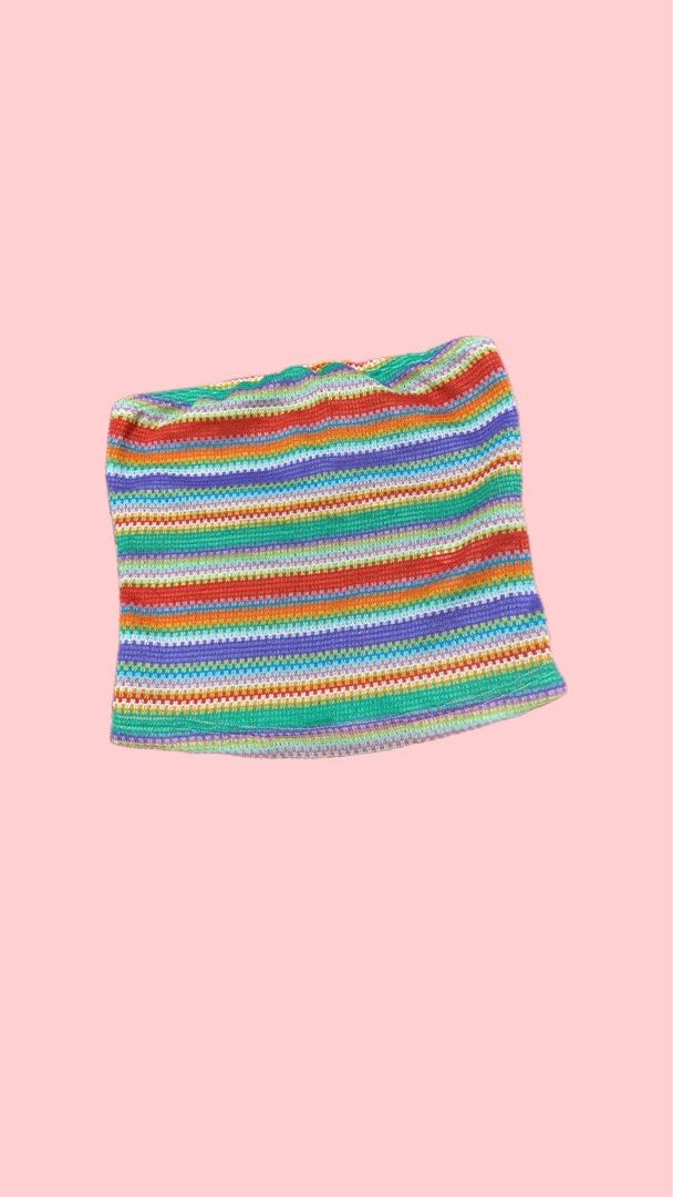 SHEIN Striped Tube Top - Size S (Category: Sleeveless) located in Bacolod City. Submitted by itsmelourd (Listing ID 1426466886, Image 2). Description: .