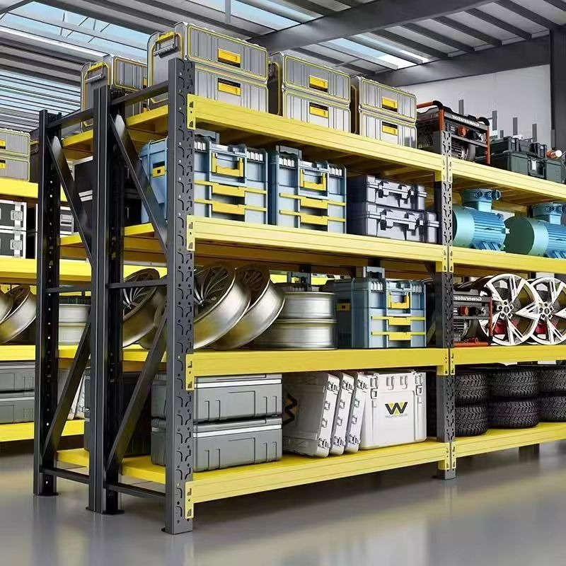 Shelves and storage racks - medium-sized multi-level warehouse shelves ...