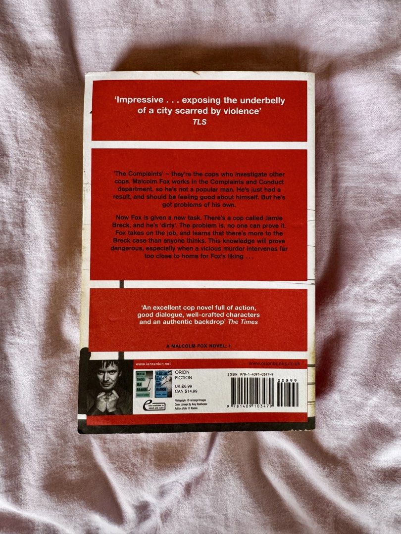 The Complaints by Ian Rankin (Category: Storybooks) located in Paranaque City. Submitted by tetrara (Listing ID 1426417224, Image 2). Description: 🏷️ Price: 150.00 📖 Paperback 💸 MOP: Gcash, Seabank, Security Bank 📦 MOD: J&T, Lalamove, Grab 📌 Location: Moonwalk, Paranaque.