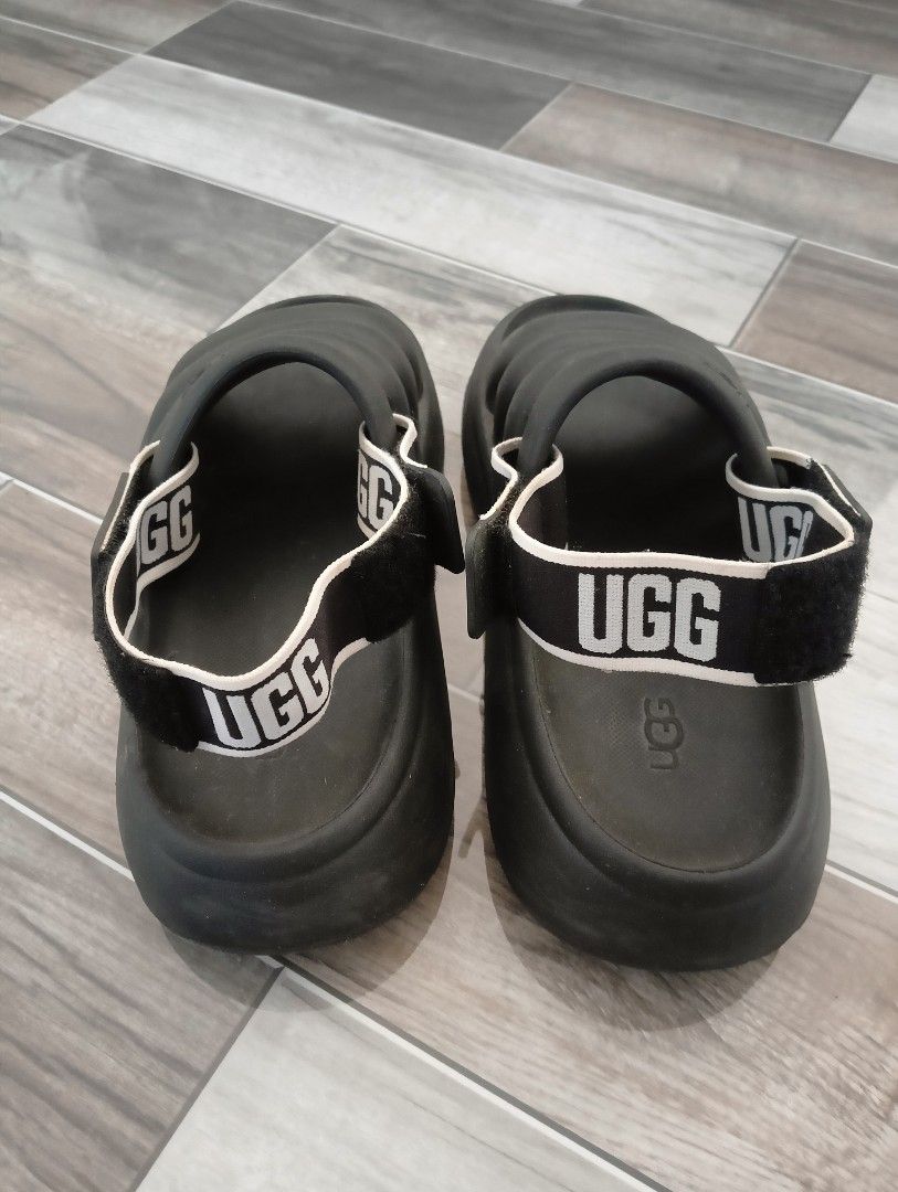 UGG Black Sandals (Category: Flats & Sandals) located in Batangas. Submitted by anj1221 (Listing ID 1426384546, Image 1). Description: almost brand new no Box from Italy size 6 women +shipping fee.