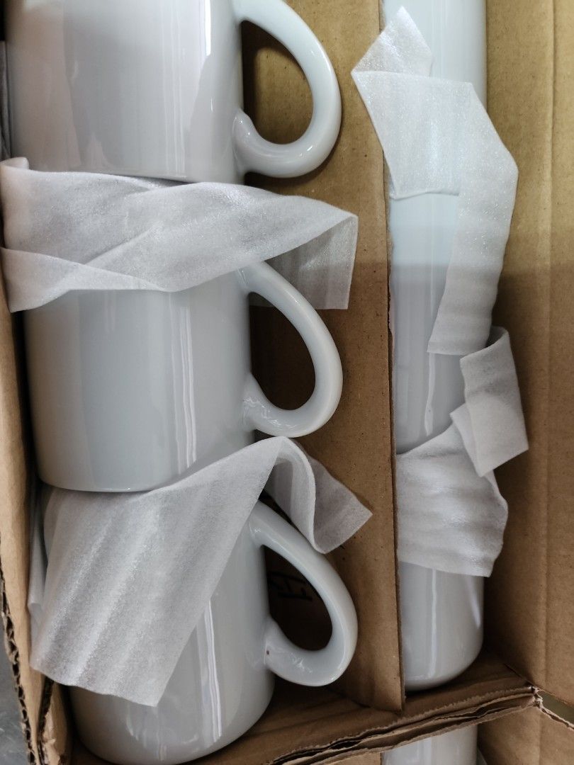 White Ceramic Mugs - Brand New