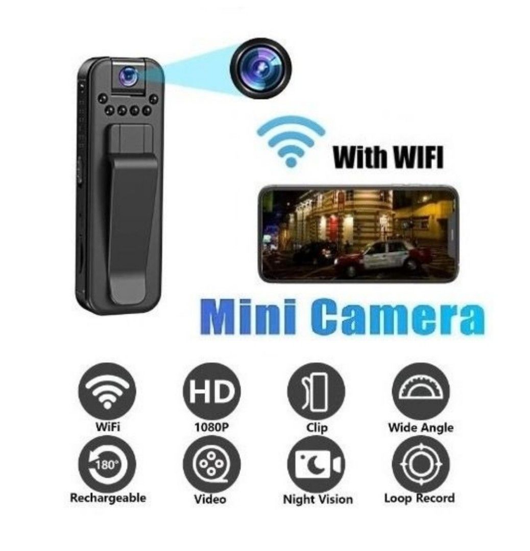 Mini Caméra Espion Ehomful SQ11 – 1080P, Sans Fil, Pour Surveillance Discrète