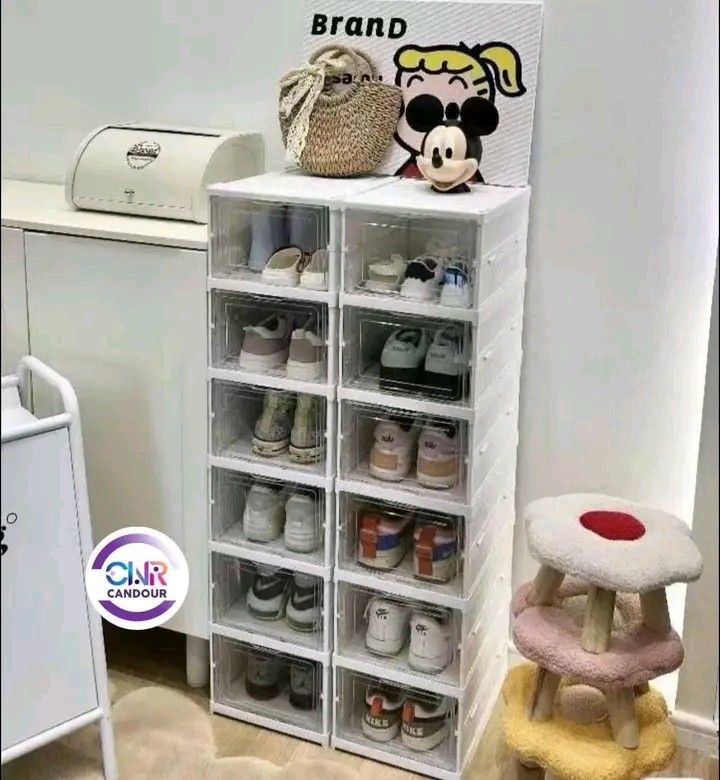 6 Layer Acrylic Shoe Box (Category: Storage Boxes & Baskets) located in Manila. Submitted by micoooy (Listing ID 1426596180, Image 3). Description: Stackable shoe organizer is perfect for keeping your shoes neat and tidy. It features a clear front door for easy viewing and access. The organizer is designed to be stackable, maximizing space. It comes with a box for easy storage and transport. Great for organizing your shoes and keeping them protec