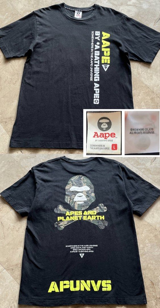 AAPE By A Bathing Ape T-shirt (Category: Tshirts & Polo Shirts ) located in San Antonio. Submitted by dvdfrncsco (Listing ID 1426590647, Image 1). Description: 21.5x29.5.