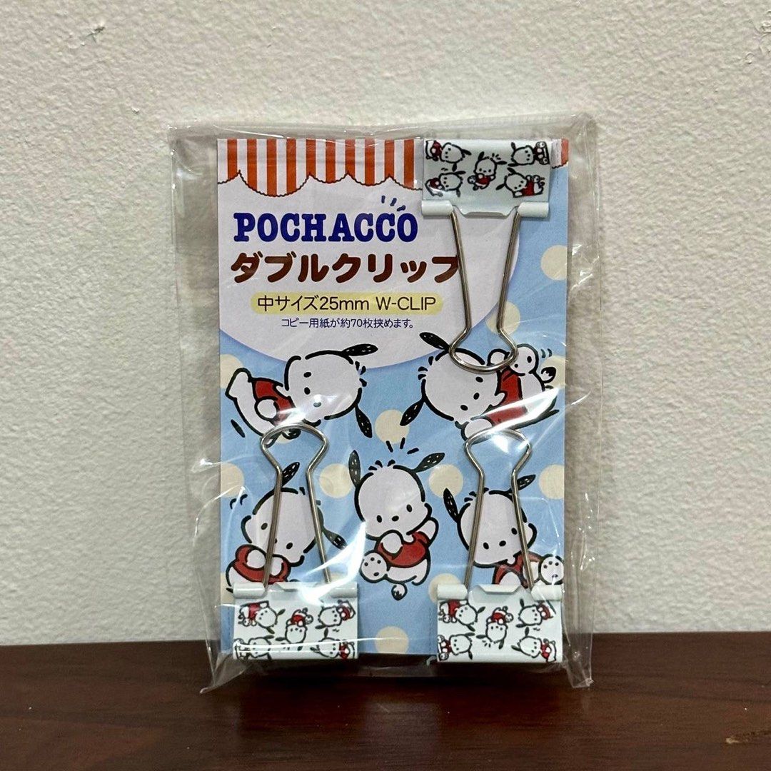 [Authentic] Sanrio Double Clip Binder Clips Pochacco (Category: Stationery & School Supplies) located in Quezon City. Submitted by brandedusagoodies (Listing ID 1426773856, Image 1). Description: Cute Sanrio double clip binder clips featuring adorable character designs including Hello Kitty, Little Twin Stars, Pochacco, and Kerokerokeroppi. Perfect for organizing documents, notes, planners, journals, or school papers while adding a kawaii touch t