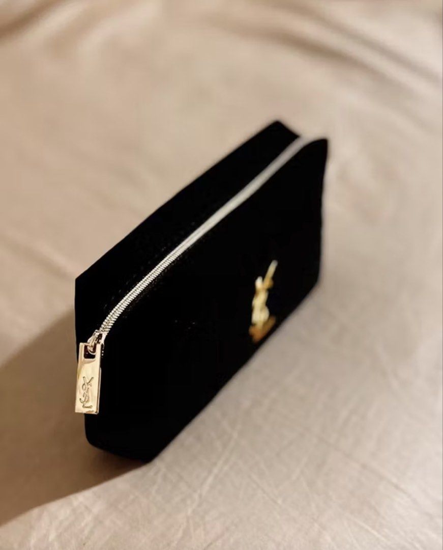 Authentic YSL Black Velvet Make up Bag (Category: Purses & Pouches) located in Quezon City. Submitted by luxuryangelsmnl (Listing ID 1426640710, Image 2). Description: ୨ ♡ ୧ ˚AUTHENTIC YSL GWP Make Up Bag * ୨ ♡ ୧ﾟ ✧ Brand new ✧ Authentic GWP ✧ Dm for Pre Orders! 💸 1500 𖥦 ✧ Terms and conditions: ✔️ 50% DOWNPAYMENT ✔️ Gcash/Maya payment only (Cash for meet ups only) ✔️ Lalamove, J&T, Angkas, Grab (Cash/GCash Delivery Fee by Recipient) ✔️ Meet up 