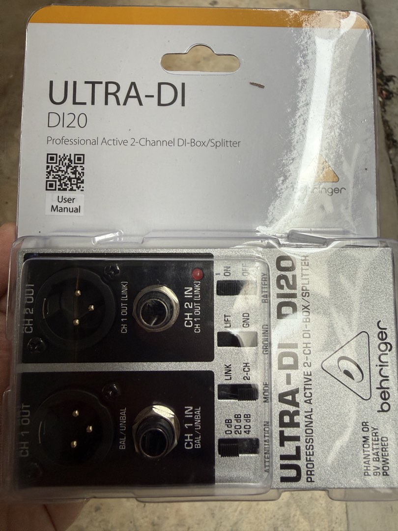 Behringer ULTRA-DI DI20 Professional DI Box, Audio, Other Audio ...