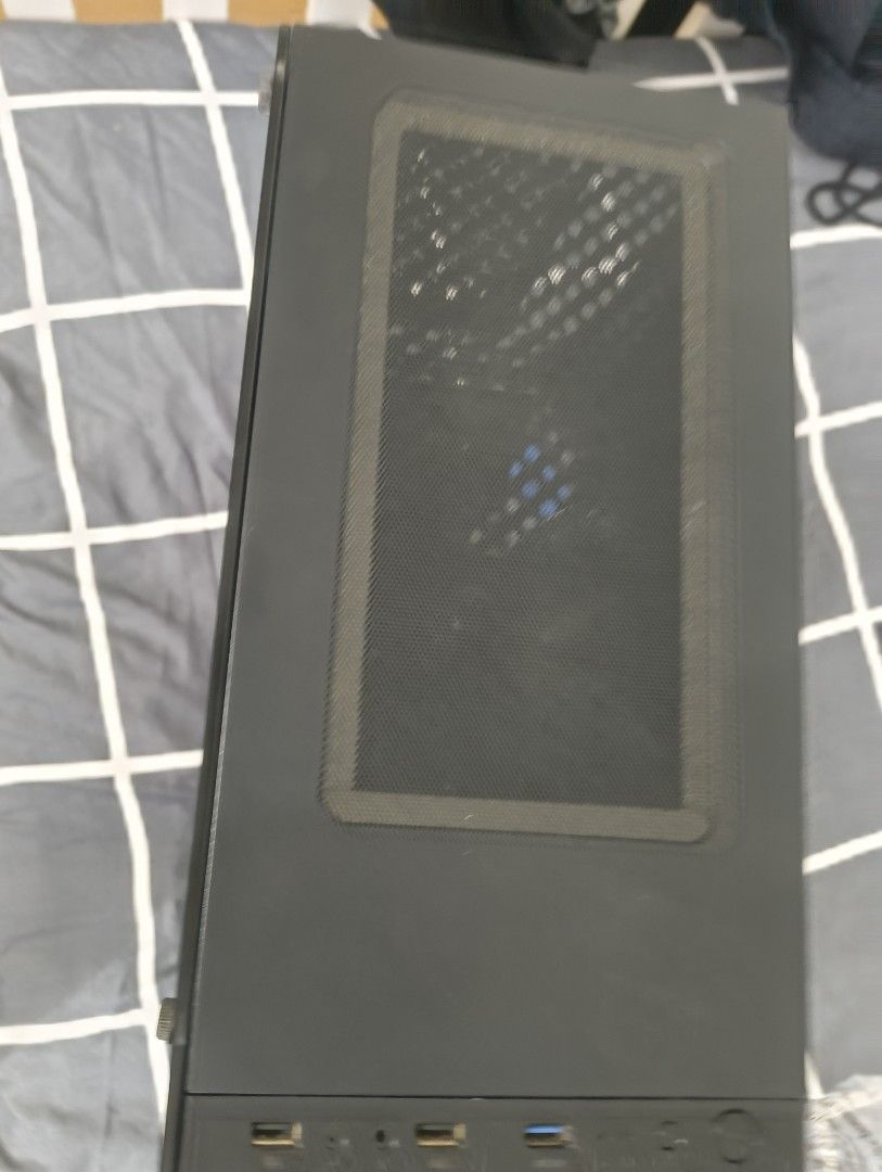 Black PC Case with Tempered Glass, Computers & Tech, Parts ...