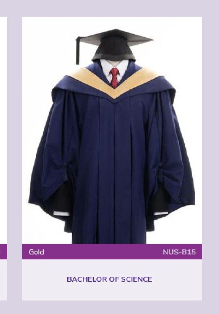 Computer Science Gown (Can Nego) NUS Graduation Gown AND cap - SCIENCE (Bachelor of Science ...