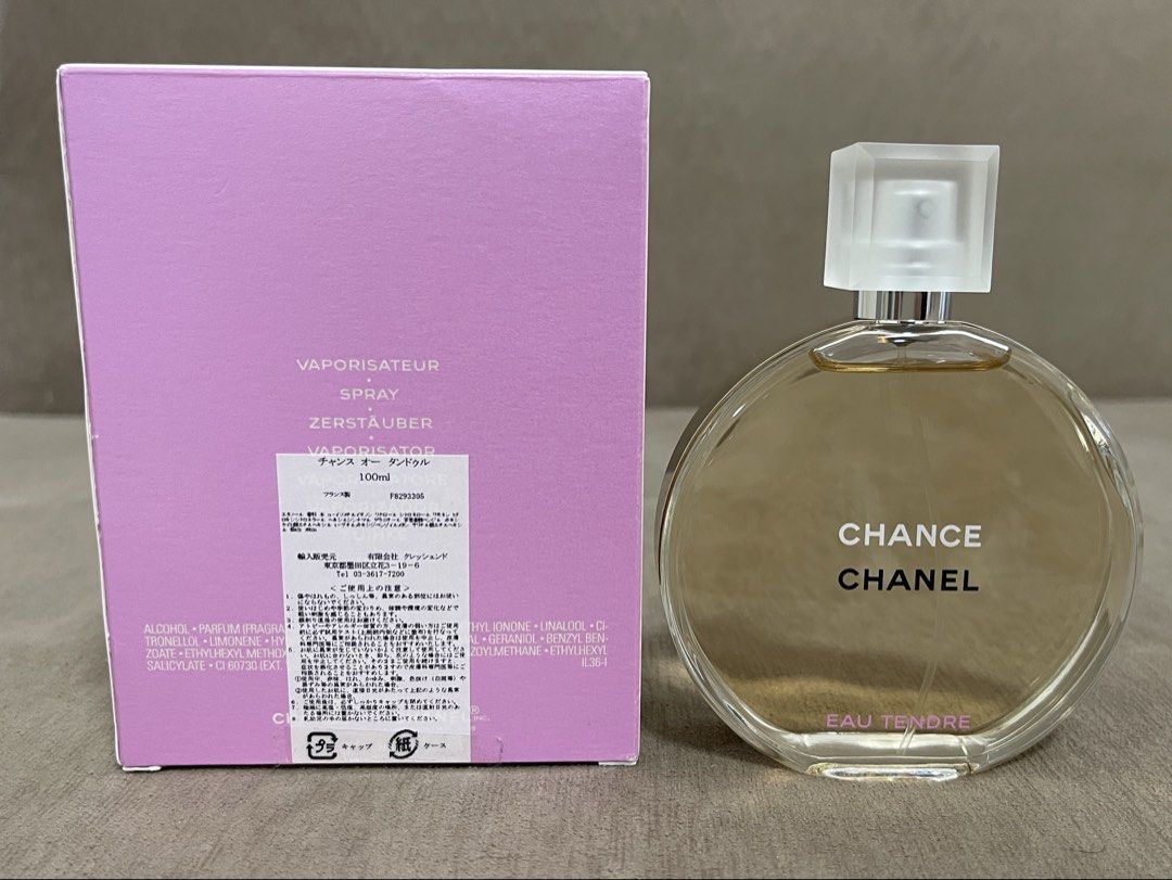 Chanel Chance Eau Tendre 100ml (Not a Tester) (Category: Fragrance & Deodorants) located in Valenzuela. Submitted by treasuredtwiceval (Listing ID 1426688298, Image 2). Description: Rfs: Downsizing my perfume collection. Aunthentic 💯 Not Class A or Tester. 97% full Bought in Japan With box No haggling please Pm if you’re insterested ☺️ Chanel Chance Eau Tendre Eau de Toilette. The bottle contains 100ml / 3.4 fl. oz. The box is light pink with th