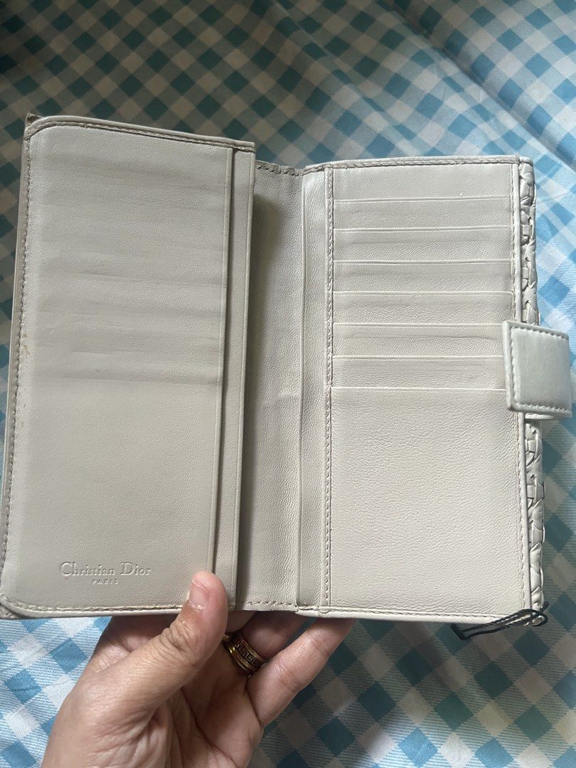Christian Dior Woven Leather Wallet (Category: Luxury Bags & Wallets) located in Manila. Submitted by aujar12015 (Listing ID 1426679657, Image 3). Description: Preloved Christian Dior Woven Leather Wallet ✨ Japan surplus find. Authenticity not guaranteed. Has flaws and was repainted by the previous seller, but still a beautiful designer wallet with plenty of life left. Great for daily use! rfs : declittering.